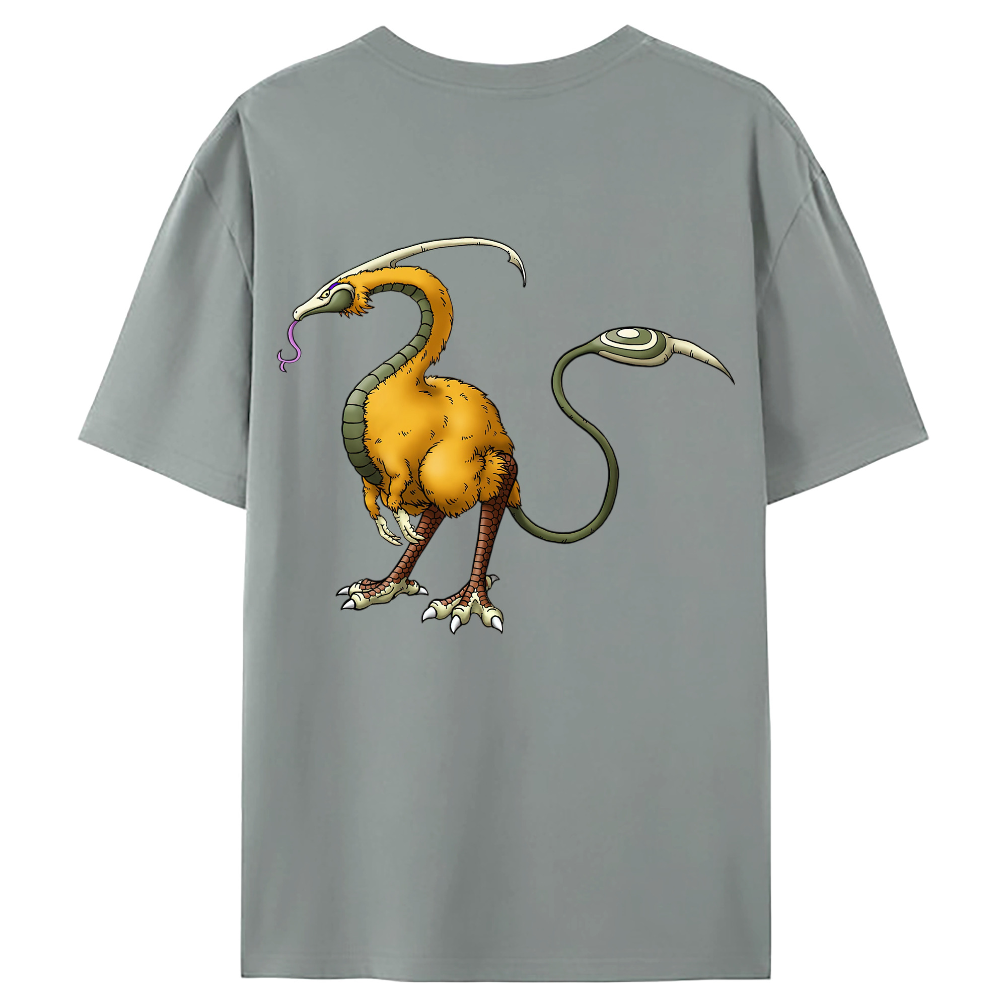（画像用） ドラゴンクエスト Doragon Kuesuto Dragon Quest 綿100％ メンズ半袖Tシャツ（バックプリント） 通気性
